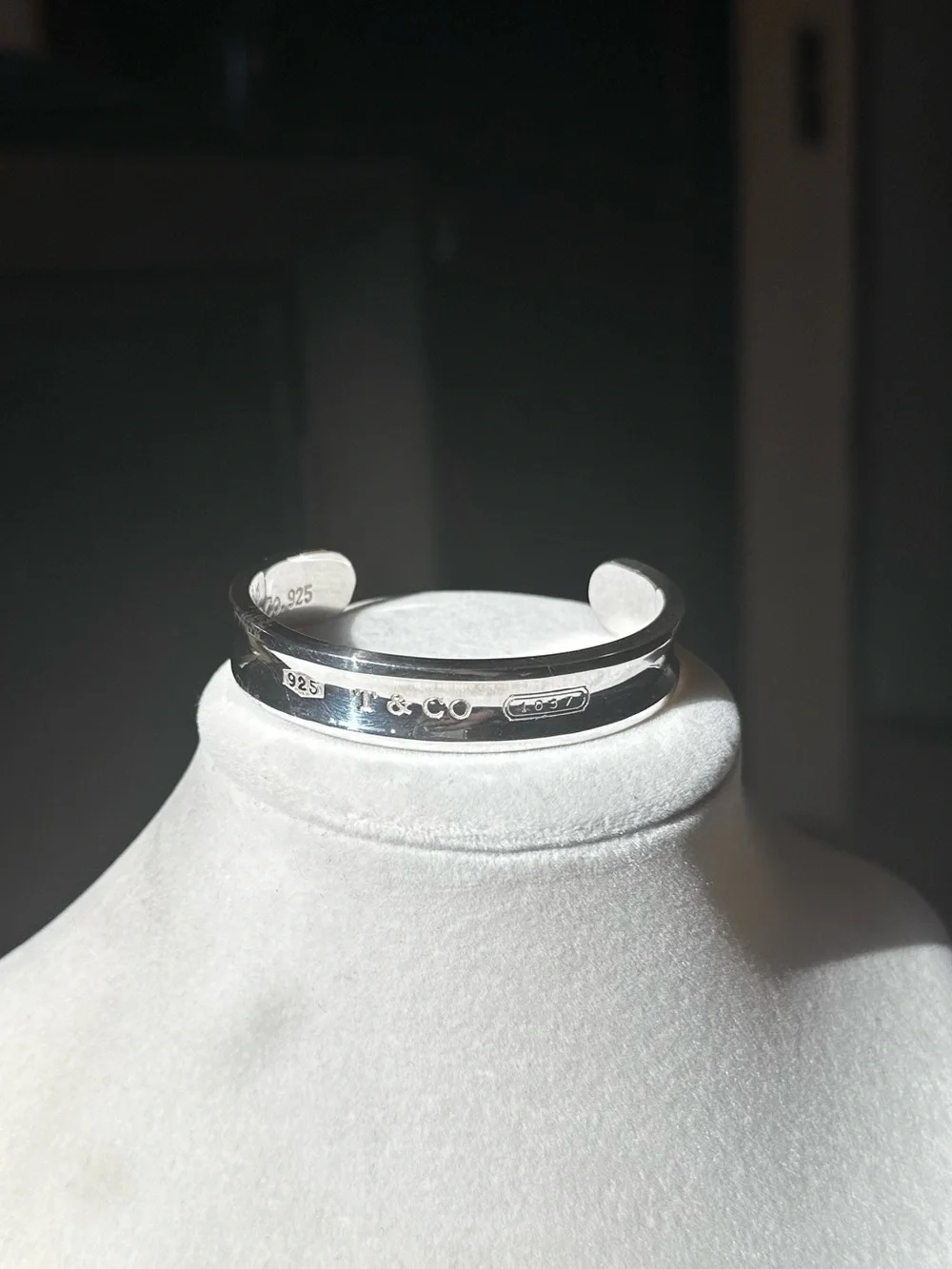 Tiffany & Co. 1837 Vintage Sterling Silver Wide Open Cuff Bracelet